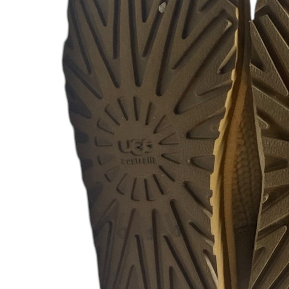 UGG Women’s Classic Cardy Boot Size 6 Cabincore Knit Wool Insole Fringe Snow Ski - Picture 9 of 9